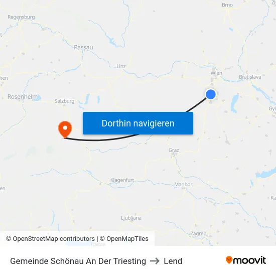 Gemeinde Schönau An Der Triesting to Lend map