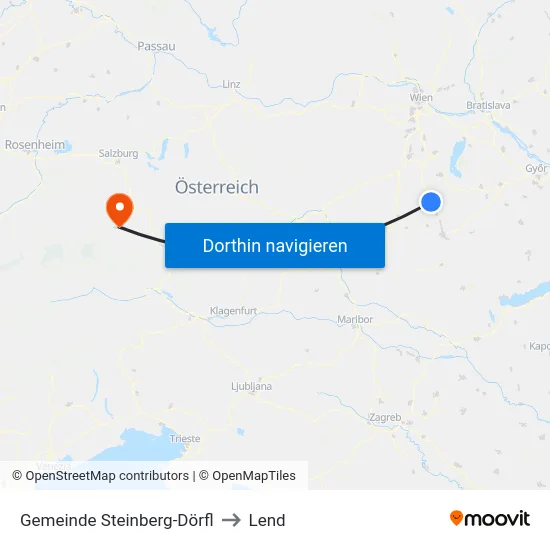Gemeinde Steinberg-Dörfl to Lend map