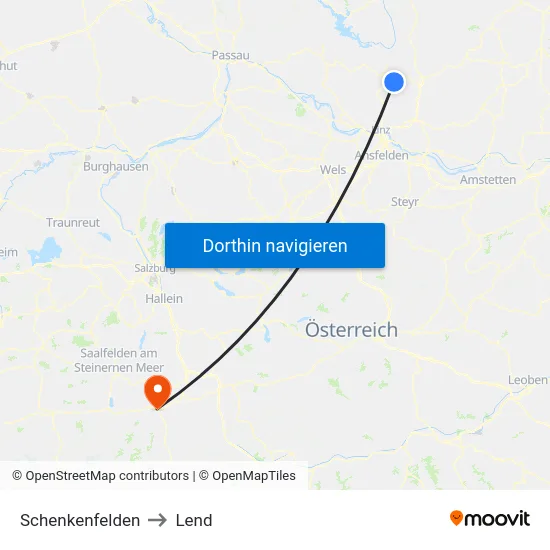 Schenkenfelden to Lend map