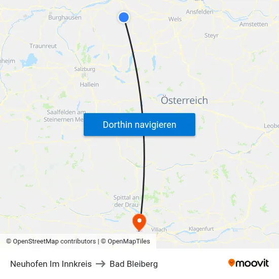 Neuhofen Im Innkreis to Bad Bleiberg map