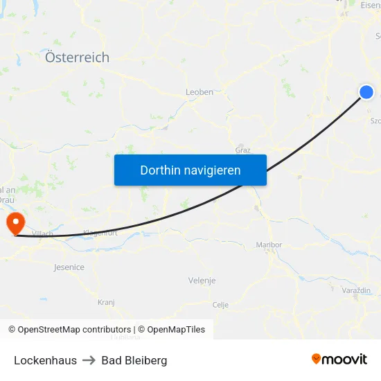 Lockenhaus to Bad Bleiberg map