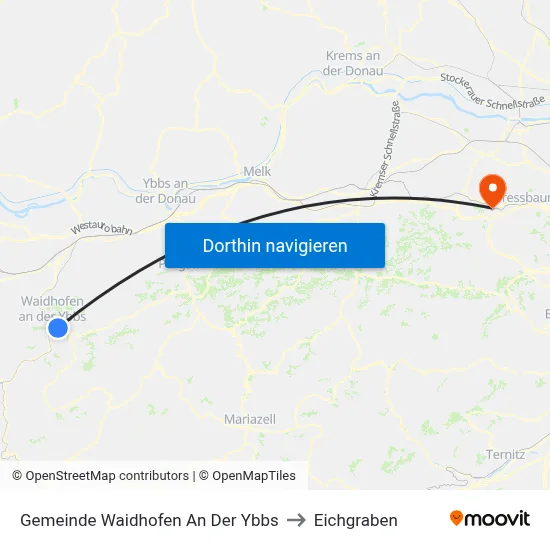 Gemeinde Waidhofen An Der Ybbs to Eichgraben map