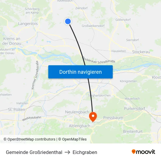 Gemeinde Großriedenthal to Eichgraben map