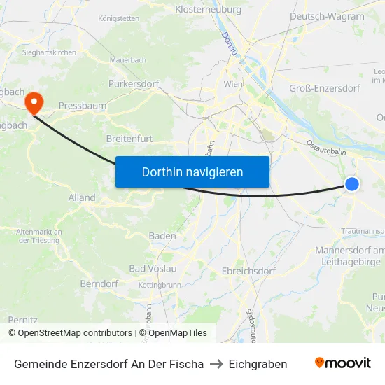Gemeinde Enzersdorf An Der Fischa to Eichgraben map