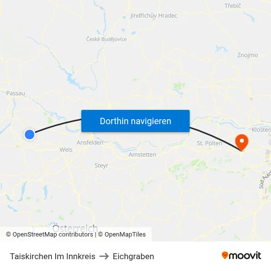 Taiskirchen Im Innkreis to Eichgraben map