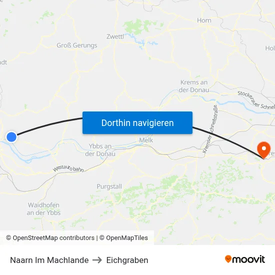 Naarn Im Machlande to Eichgraben map