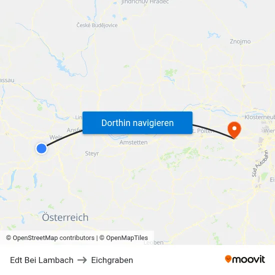 Edt Bei Lambach to Eichgraben map