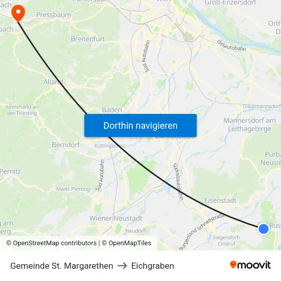 Gemeinde St. Margarethen to Eichgraben map