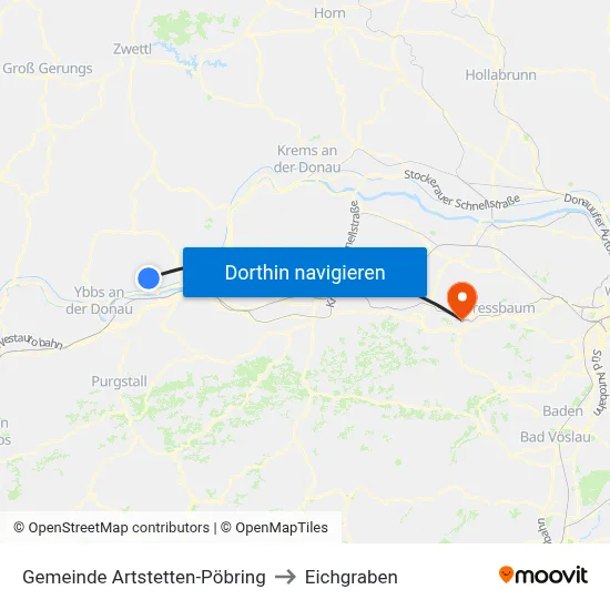 Gemeinde Artstetten-Pöbring to Eichgraben map