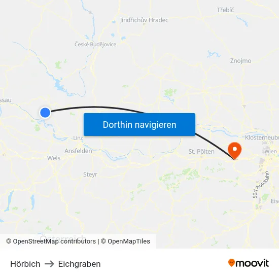 Hörbich to Eichgraben map
