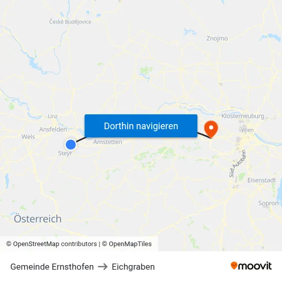 Gemeinde Ernsthofen to Eichgraben map