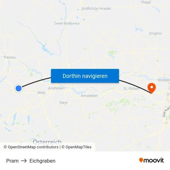 Pram to Eichgraben map