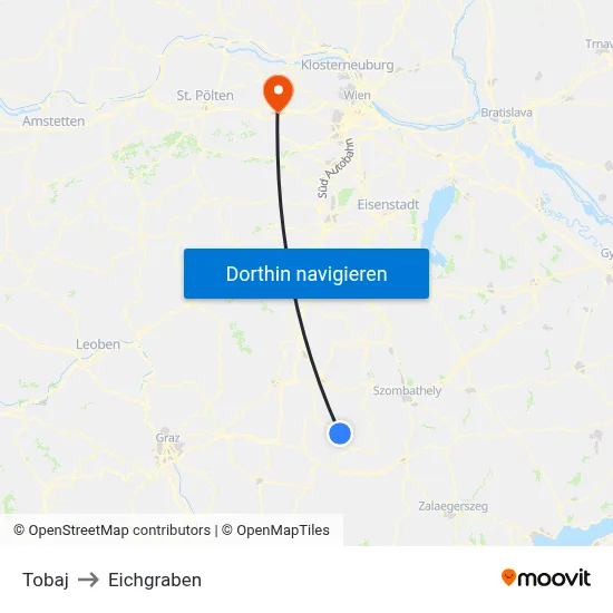 Tobaj to Eichgraben map
