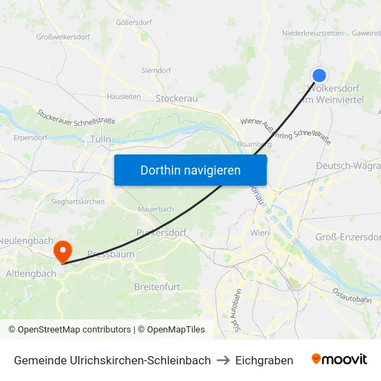 Gemeinde Ulrichskirchen-Schleinbach to Eichgraben map