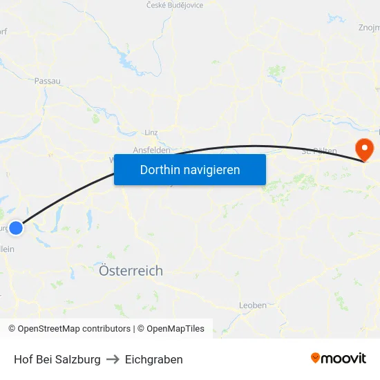 Hof Bei Salzburg to Eichgraben map