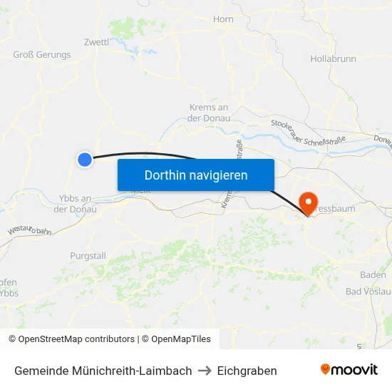 Gemeinde Münichreith-Laimbach to Eichgraben map