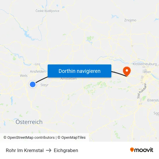 Rohr Im Kremstal to Eichgraben map