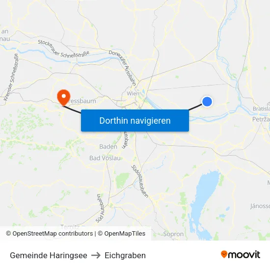 Gemeinde Haringsee to Eichgraben map