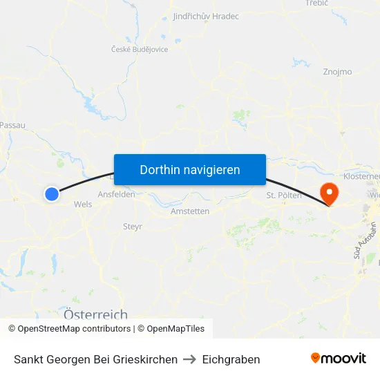 Sankt Georgen Bei Grieskirchen to Eichgraben map