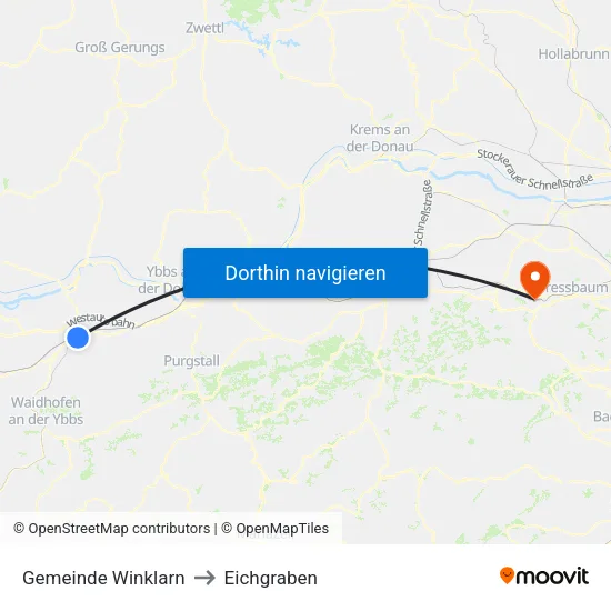 Gemeinde Winklarn to Eichgraben map
