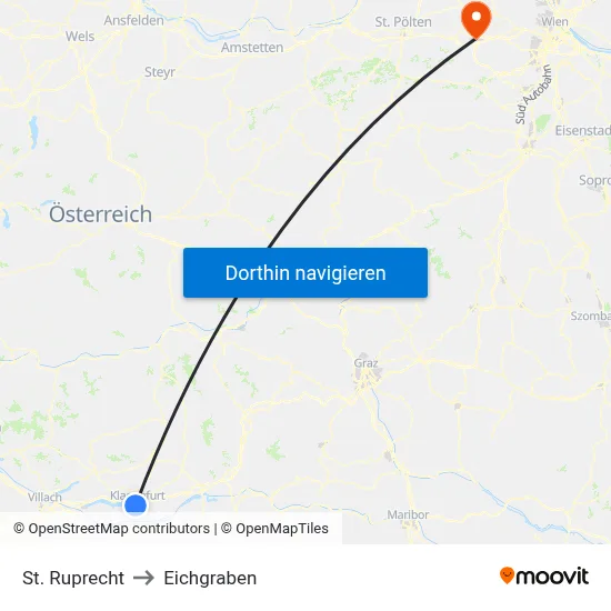 St. Ruprecht to Eichgraben map