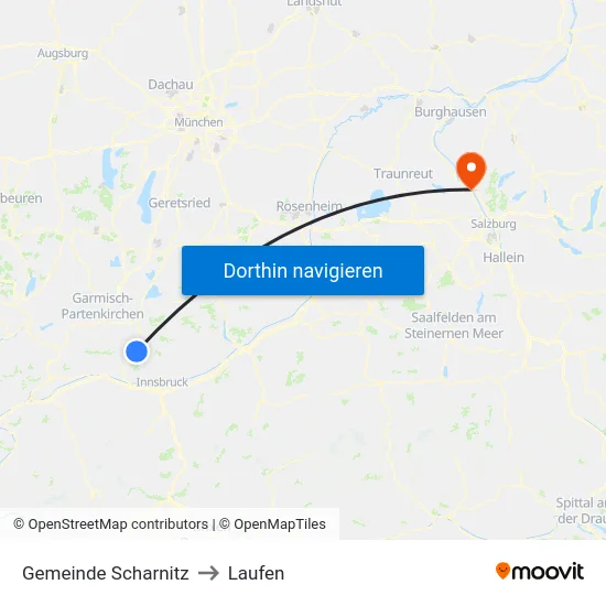 Gemeinde Scharnitz to Laufen map
