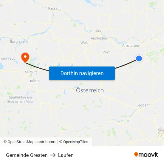 Gemeinde Gresten to Laufen map
