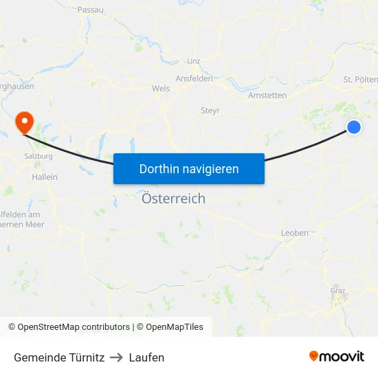 Gemeinde Türnitz to Laufen map