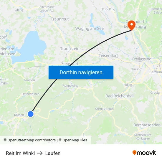 Reit Im Winkl to Laufen map