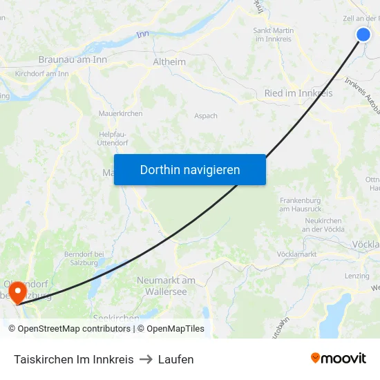 Taiskirchen Im Innkreis to Laufen map