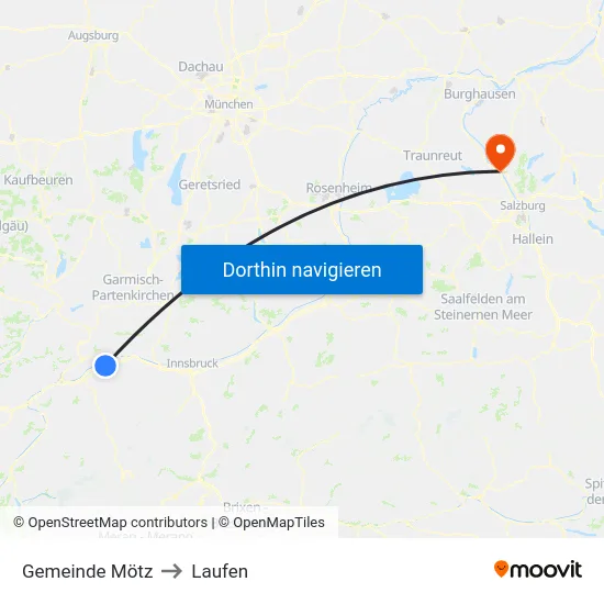 Gemeinde Mötz to Laufen map