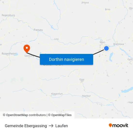 Gemeinde Ebergassing to Laufen map