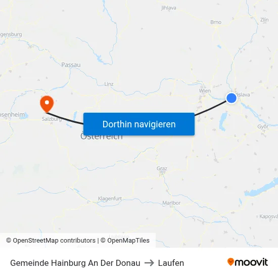 Gemeinde Hainburg An Der Donau to Laufen map