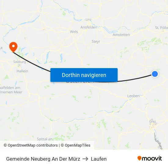 Gemeinde Neuberg An Der Mürz to Laufen map