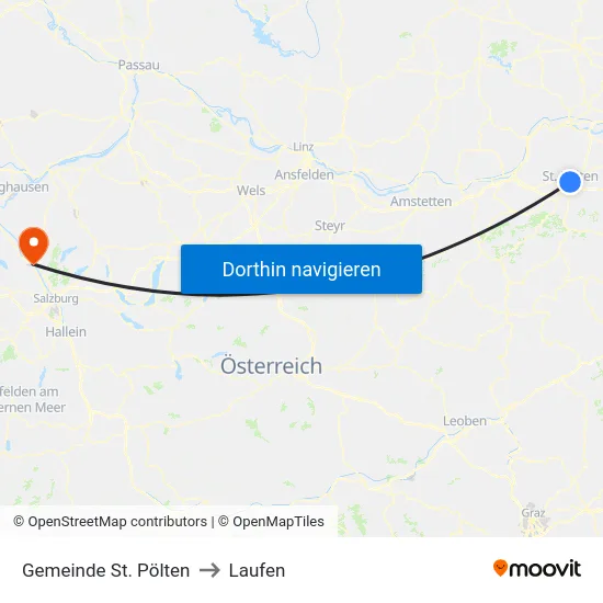 Gemeinde St. Pölten to Laufen map