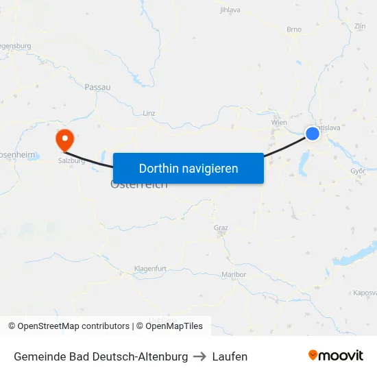 Gemeinde Bad Deutsch-Altenburg to Laufen map