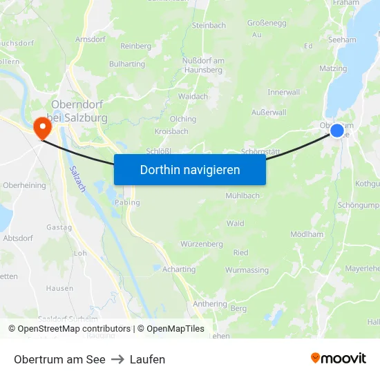 Obertrum am See to Laufen map
