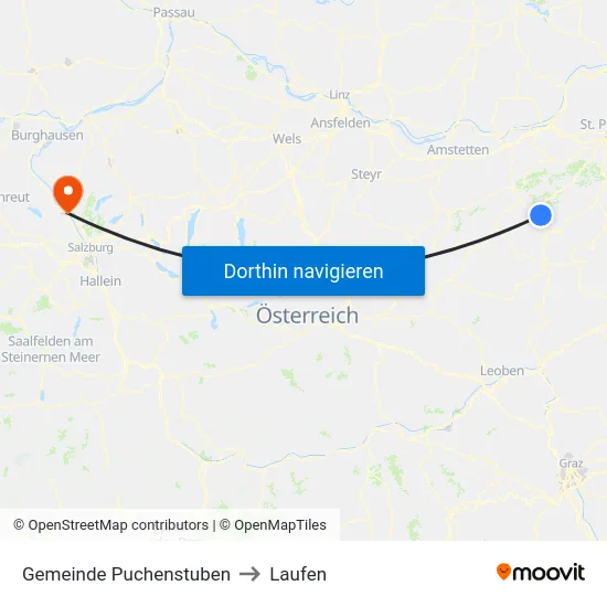 Gemeinde Puchenstuben to Laufen map