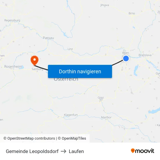 Gemeinde Leopoldsdorf to Laufen map