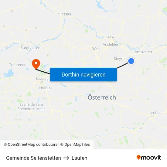 Gemeinde Seitenstetten to Laufen map