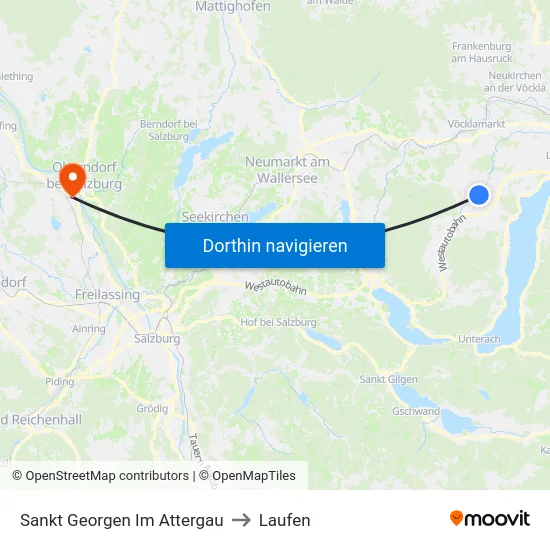 Sankt Georgen Im Attergau to Laufen map