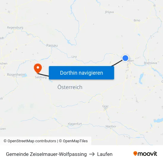 Gemeinde Zeiselmauer-Wolfpassing to Laufen map