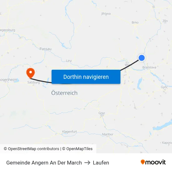 Gemeinde Angern An Der March to Laufen map