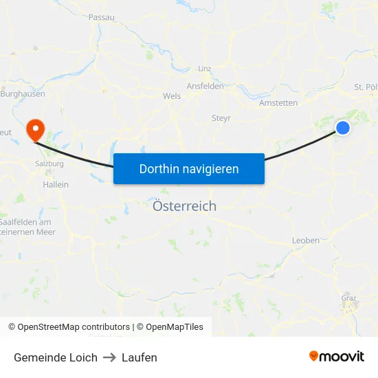 Gemeinde Loich to Laufen map