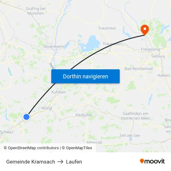 Gemeinde Kramsach to Laufen map