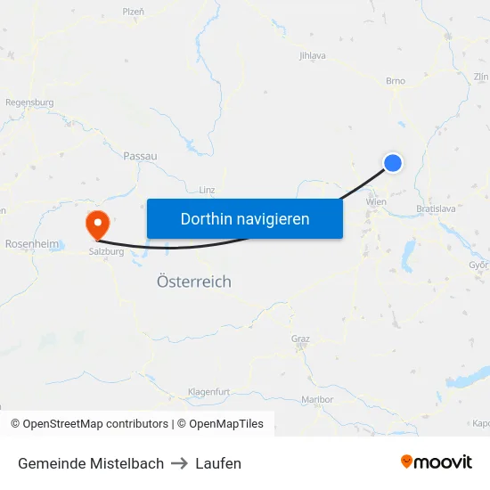 Gemeinde Mistelbach to Laufen map