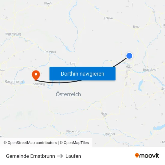 Gemeinde Ernstbrunn to Laufen map