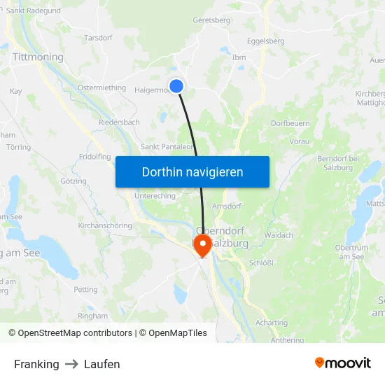 Franking to Laufen map