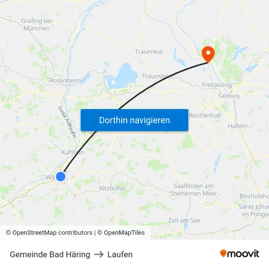 Gemeinde Bad Häring to Laufen map