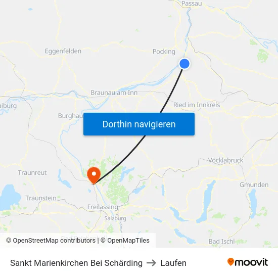 Sankt Marienkirchen Bei Schärding to Laufen map